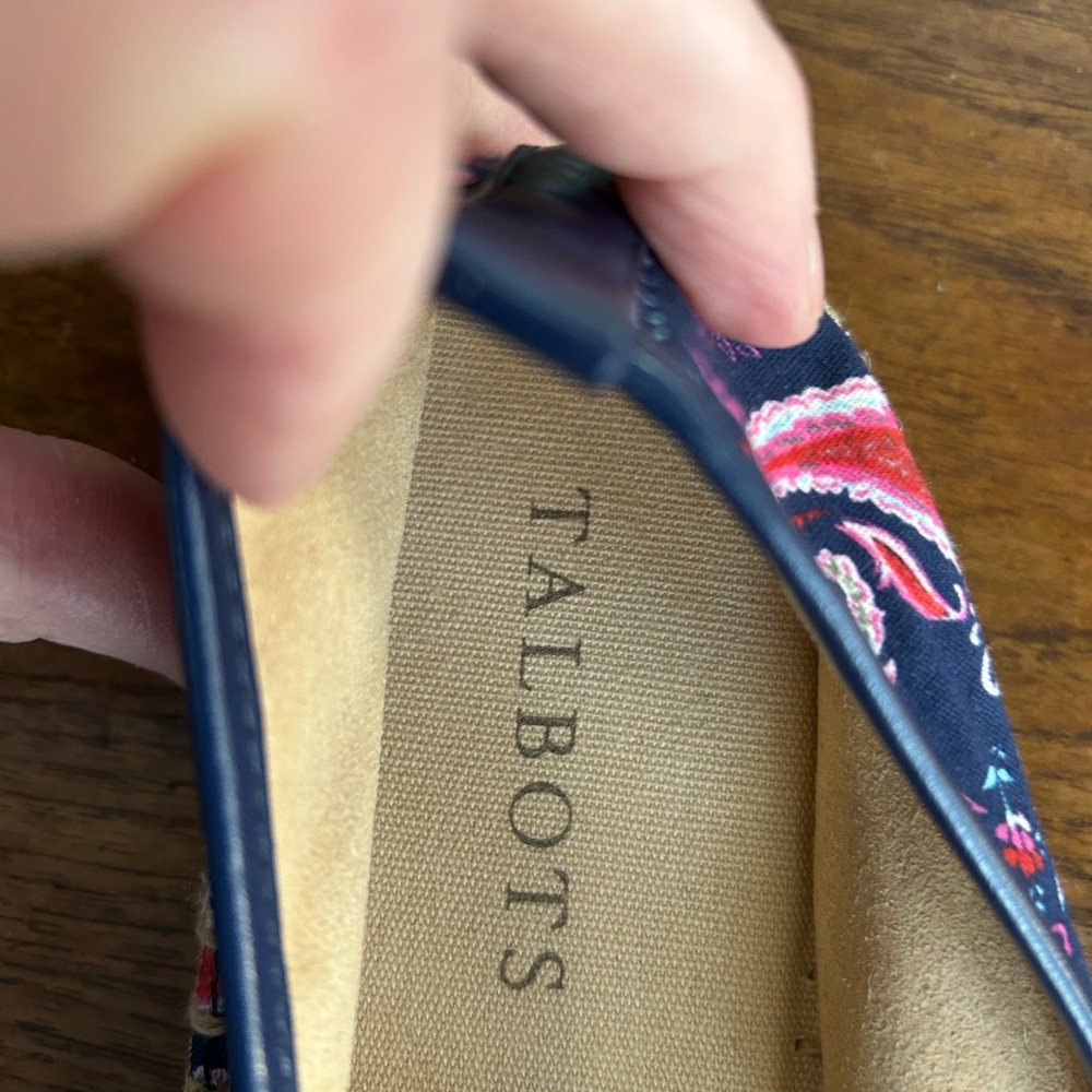 Talbots Paisley Espadrilles - Navy and Red - Picture 6 of 7